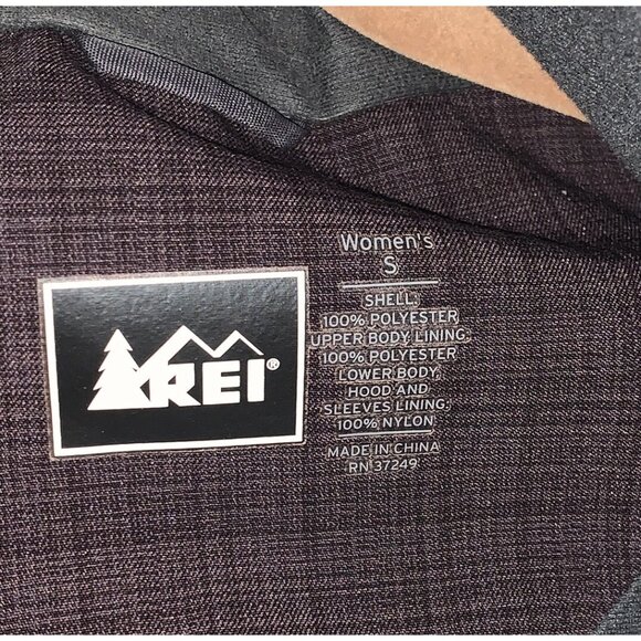 REI Lavender Purple Plaid Rain Jacket Detachable Hood Women's Size Small EUC - Picture 9 of 9
